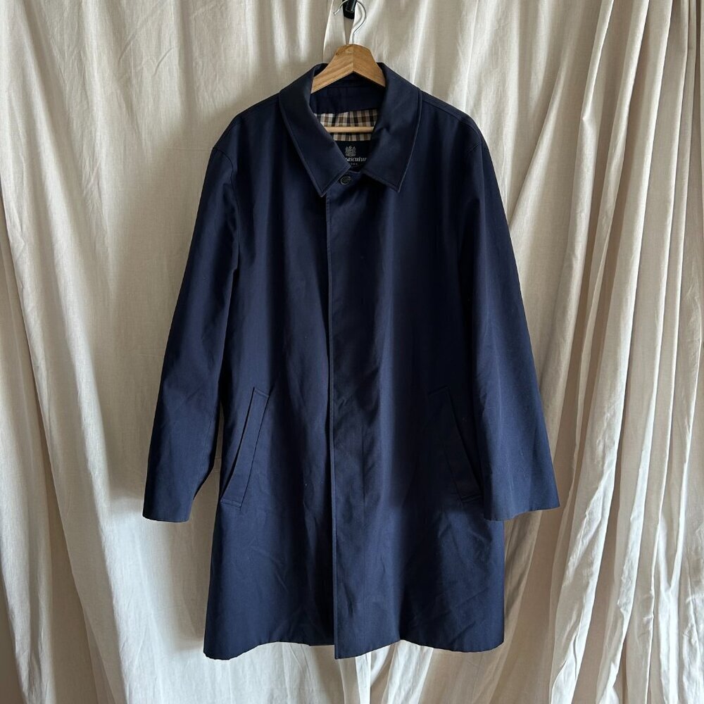 Aquascutum Navy Trench coat Size 48
